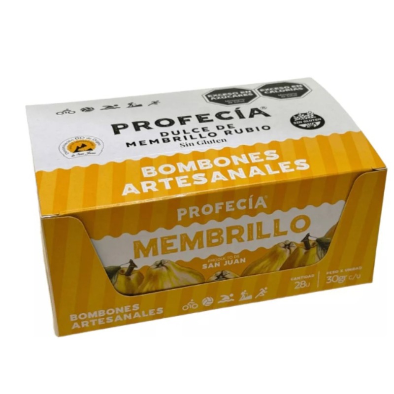 Membrillo Profecia. Caja X 28 Unid. -  30 Grs.  C/u.