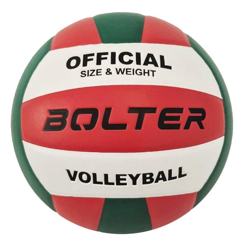 Pelota De Voley Bolter -pvc-  Tricolor: Verde-rojo-blanco.