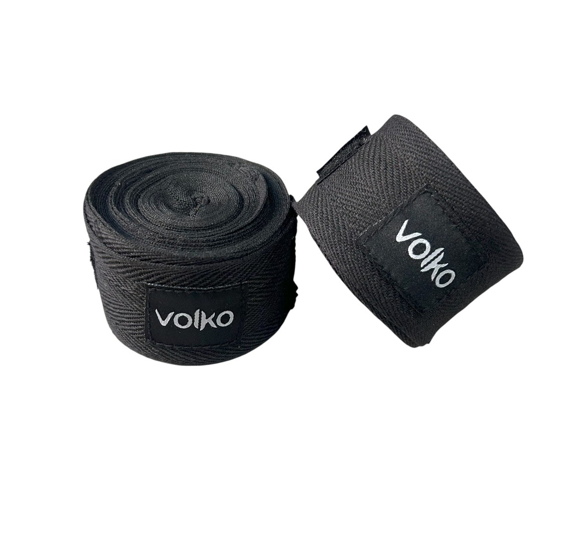 Venda Elastica Volko Para Boxeo- De 5 Cm. X 3.5 Mts. Con Pasa Dedo  (por Par) 
