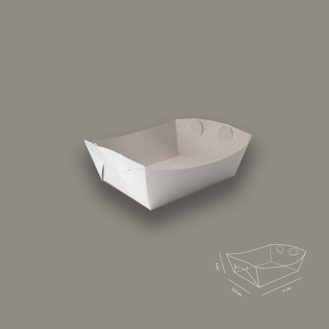 Bandeja  Blanca Chica 12.5x11x4